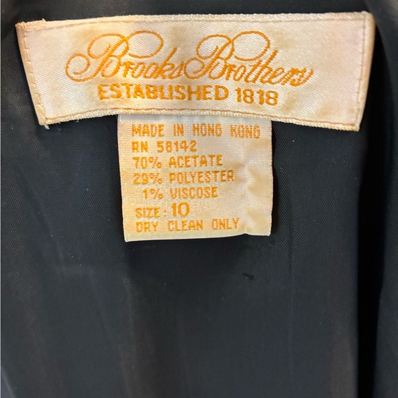 Vintage Brooks Brothers Black Striped Double-Breasted Dress - Picture 7 of 9